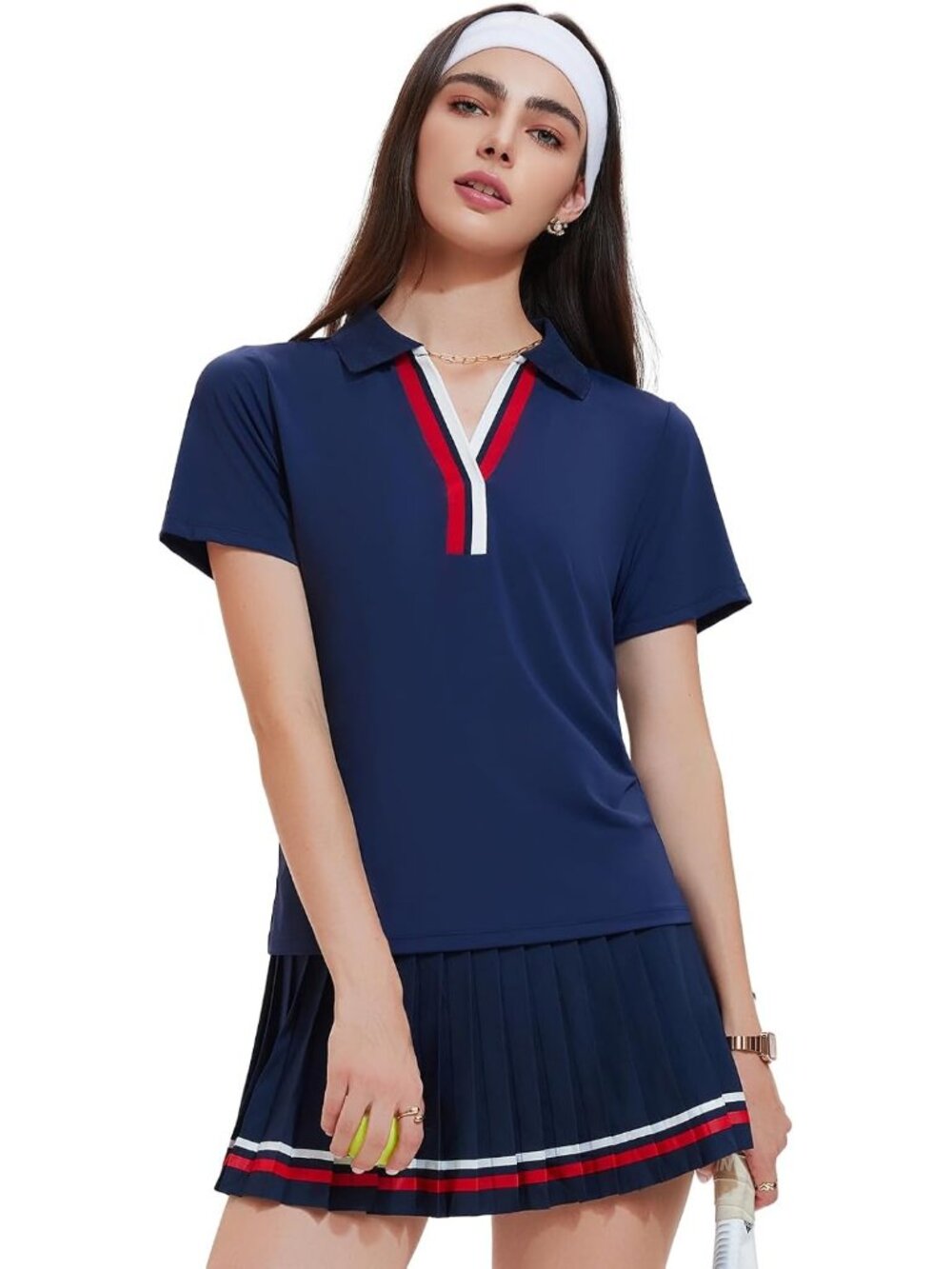 Womens Tibetan Blue 2 Piece Racer Back Tennis Skirts Tank Top Pull On Golf Dress